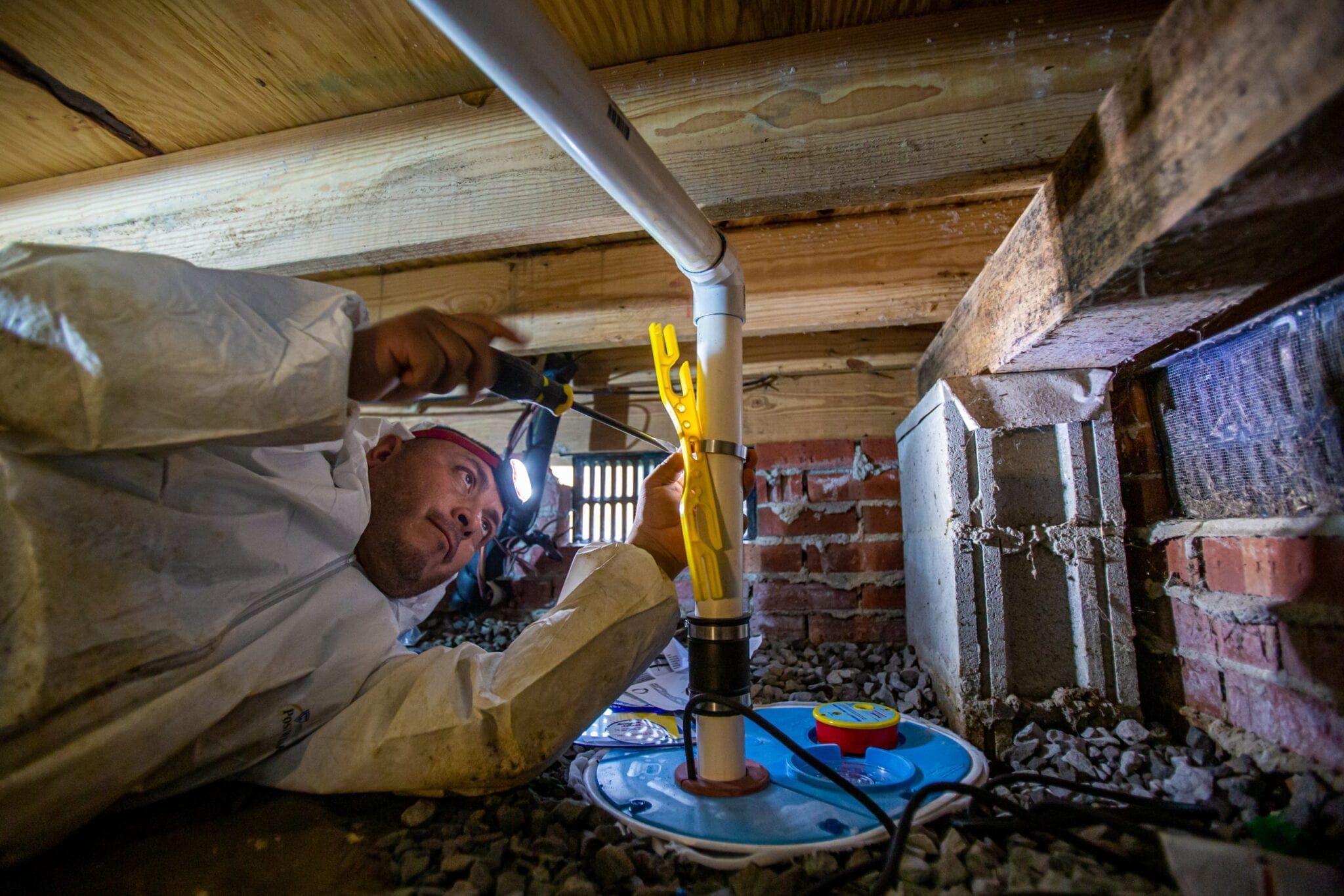 Sump Pump crawlspace repair