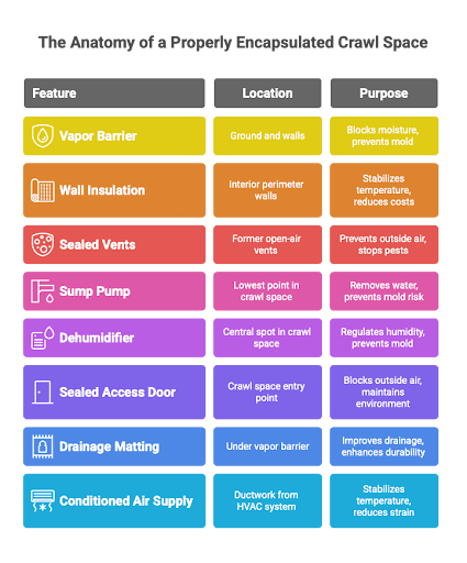 Before And After Crawl Space Vapor Barrier