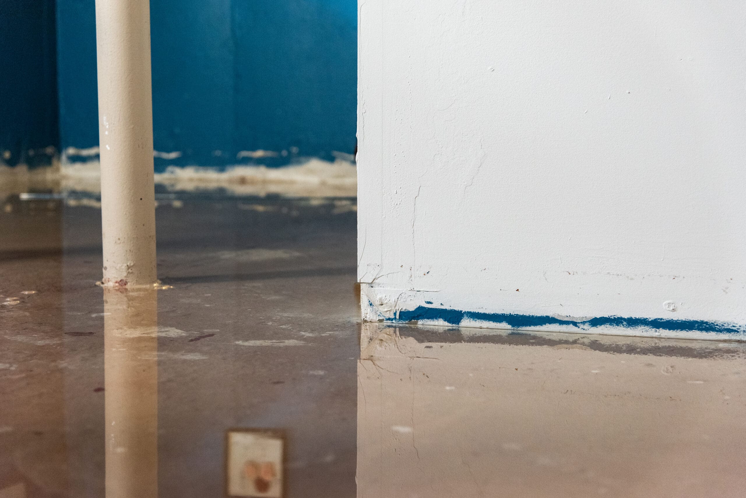 Poor drainage in commercial building